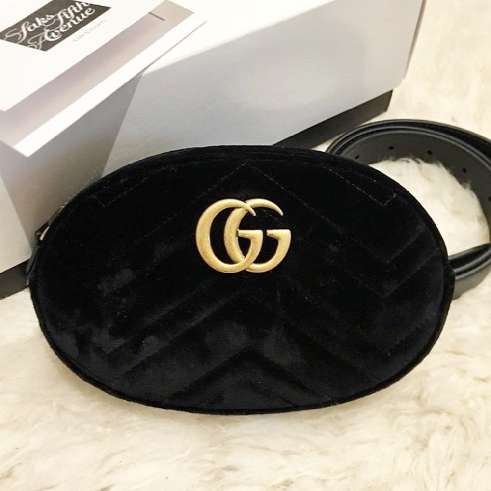 ❌SOLD❌Gucci GG Marmont Velvet Belt Crossbody Bag